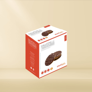 galletas de chocolate negro y naranja